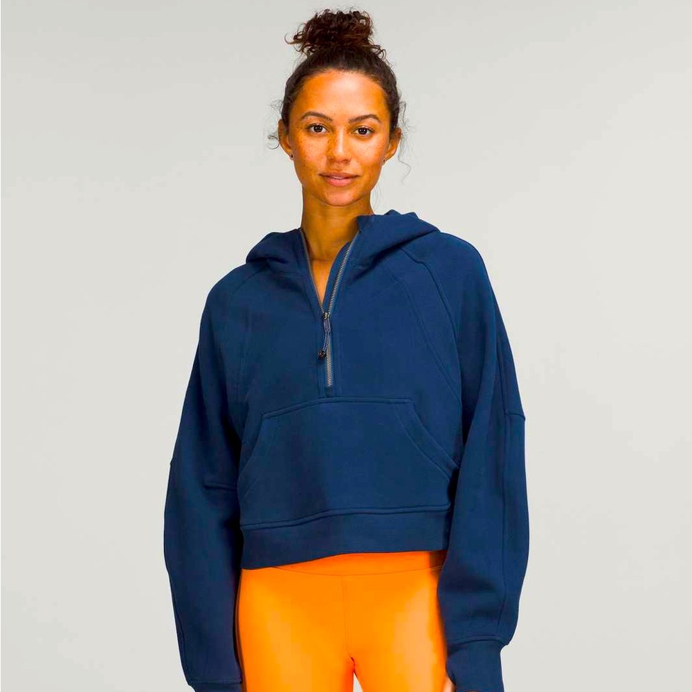 lululemon oversized half zip mineral blue